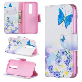 Colored Drawing Pattern Horizontal Flip Leather Case for Nokia 4.2,with Holder & Card Slots & Wallet(Butterfly Love)