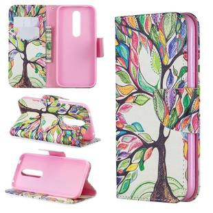 Colored Drawing Pattern Horizontal Flip Leather Case for Nokia 4.2,with Holder & Card Slots & Wallet(Tree of Life)
