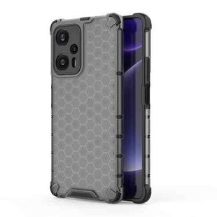 For Xiaomi Poco F5 Shockproof Honeycomb Phone Case(Black)