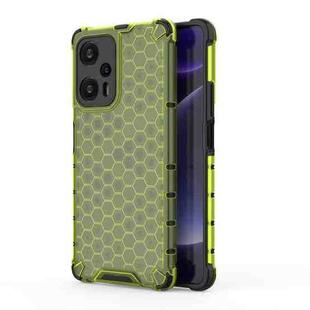 For Xiaomi Poco F5 Pro Shockproof Honeycomb Phone Case(Green)