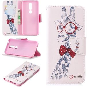Colored Drawing Pattern Horizontal Flip Leather Case for Nokia 7.1,with Holder & Card Slots & Wallet(Deer)