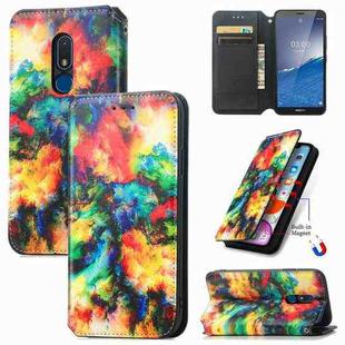 For Nokia C3 CaseNeo Colorful Magnetic Leather Phone Case(Colorful Cloud)