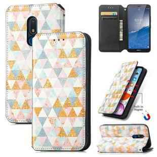 For Nokia C3 CaseNeo Colorful Magnetic Leather Phone Case(Rhombus)