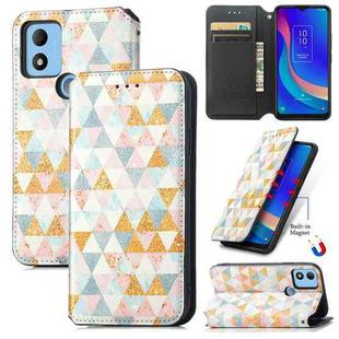 For TCL 305i CaseNeo Colorful Magnetic Leather Phone Case(Rhombus)