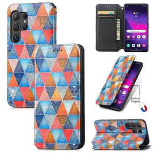 For Samsung Galaxy S24 Ultra 5G CaseNeo Colorful Magnetic Leather Phone Case(Rhombus Mandala)