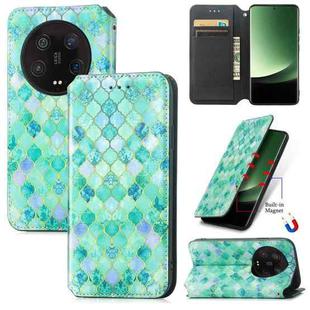 For Xiaomi 13 Ultra CaseNeo Colorful Magnetic Leather Phone Case(Emerald)