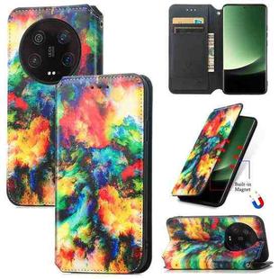 For Xiaomi 13 Ultra CaseNeo Colorful Magnetic Leather Phone Case(Colorful Cloud)