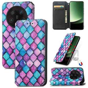 For Xiaomi 13 Ultra CaseNeo Colorful Magnetic Leather Phone Case(Purple Scales)