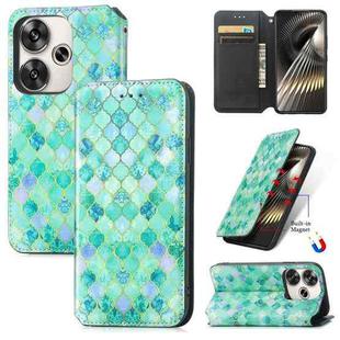 For Redmi Turbo 3 5G CaseNeo Colorful Magnetic Leather Phone Case(Emerald)