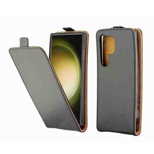 For Samsung Galaxy S23 Ultra 5G Vertical Flip Leather Phone Case with Card Slot(Black)