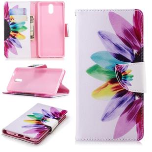 Colored Drawing Pattern Horizontal Flip Leather Case for Nokia 3.1,with Holder & Card Slots & Wallet(Sunflower)