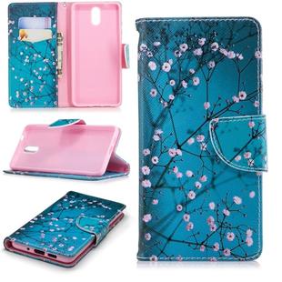 Colored Drawing Pattern Horizontal Flip Leather Case for Nokia 3.1,with Holder & Card Slots & Wallet(Plum Blossom)