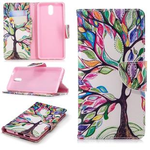 Colored Drawing Pattern Horizontal Flip Leather Case for Nokia 3.1,with Holder & Card Slots & Wallet(Tree of Life)