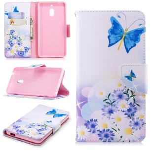 Colored Drawing Pattern Horizontal Flip Leather Case for Nokia2.1,with Holder & Card Slots & Wallet(Butterfly Love)