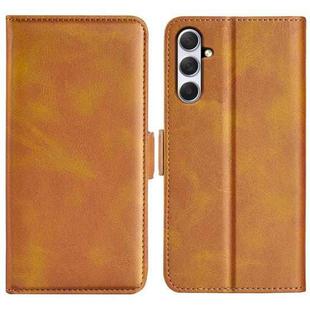 For Samsung Galaxy A54 5G  Dual-side Magnetic Buckle Leather Phone Case(Yellow)