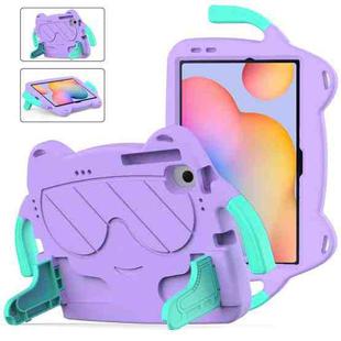 For Samsung Galaxy Tab S6 Lite 10.4 Ice Baby EVA Shockproof Hard PC Tablet Case(Light Purple+Mint Green)