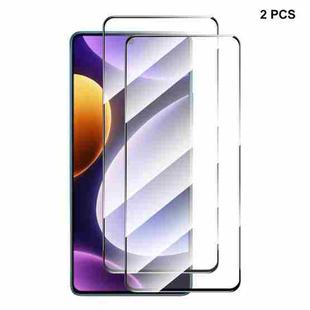 2pcs For Xiaomi Poco F5 / Redmi Note 12 Turbo ENKAY Full Glue High Aluminum-silicon Tempered Glass Film