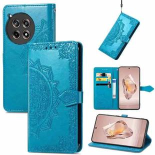 For OnePlus Ace 3 Mandala Flower Embossed Leather Phone Case(Blue)