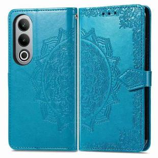 For  OnePlus Nord CE4 Mandala Flower Embossed Leather Phone Case(Blue)