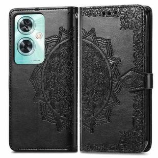 For OnePlus Nord N30 SE Mandala Flower Embossed Leather Phone Case(Black)