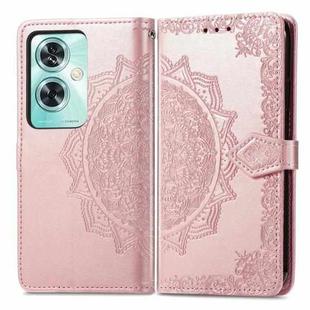 For OnePlus Nord N30 SE Mandala Flower Embossed Leather Phone Case(Rose Gold)