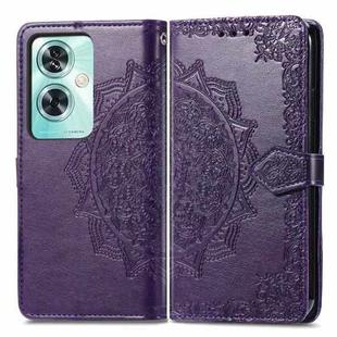 For OnePlus Nord N30 SE Mandala Flower Embossed Leather Phone Case(Purple)