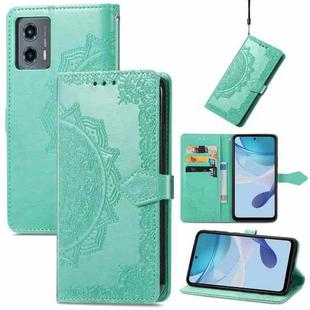 For Motorola Moto G 5G 2023 Mandala Flower Embossed Leather Phone Case(Green)