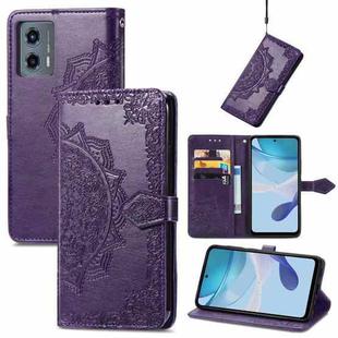 For Motorola Moto G 5G 2023 Mandala Flower Embossed Leather Phone Case(Purple)