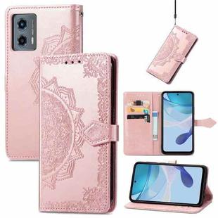 For Motorola Moto G 5G 2023 Mandala Flower Embossed Leather Phone Case(Rose Gold)