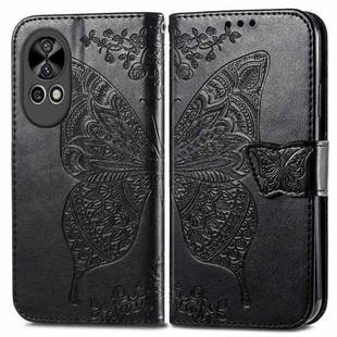 For Huawei Nova 12 Butterfly Love Flower Embossed Leather Phone Case(Black)