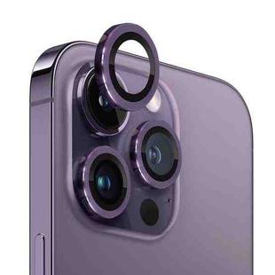 For iPhone 14 Pro / 14 Pro Max NORTHJO Camera Lens Tempered Glass CD Vein Metal Ring Film(Purple)