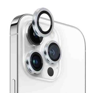 For iPhone 14 Pro / 14 Pro Max NORTHJO Camera Lens Tempered Glass CD Vein Metal Ring Film(Silver)