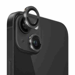 For iPhone 14 / 14 Plus NORTHJO Camera Lens Protector Tempered Glass CD Vein Metal Ring Film(Black)