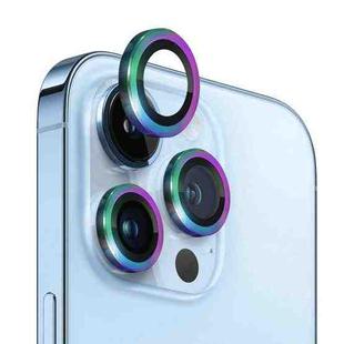 For iPhone 13 Pro / 13 Pro Max NORTHJO Camera Lens Protector Tempered Glass CD Vein Metal Ring Film(Colorful)