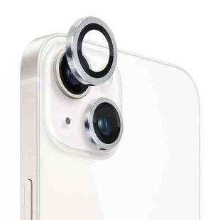 For iPhone 13 / 13 mini NORTHJO Camera Lens Tempered Glass CD Vein Metal Ring Film(Silver)