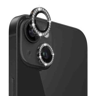 For iPhone 13 / 13 Mini NORTHJO Camera Lens Tempered Glass Metal Rhinestone Ring Film(Black)