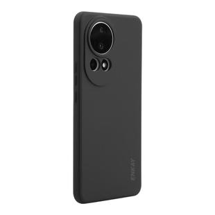 For Huawei nova 12 Pro ENKAY Hat-Prince Liquid Silicone Shockproof Protective Soft Case(Black)