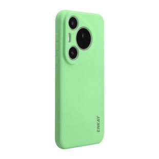 For Huawei Pura 70 Pro / 70 Pro+ ENKAY Hat-Prince Liquid Silicone Shockproof Protective Soft Case(Light Green)