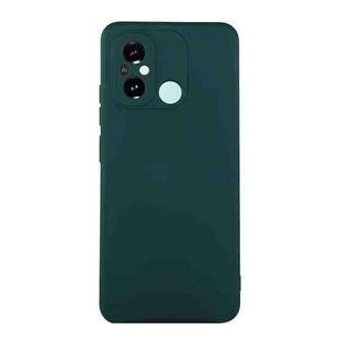 For Xiaomi Poco C55 / Redmi 12C ENKAY Hat-Prince Liquid Silicone Shockproof Soft Phone Case(Dark Green)