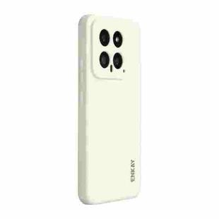 For Xiaomi 14 ENKAY Hat-Prince Liquid Silicone Shockproof Soft Phone Case(Beige)