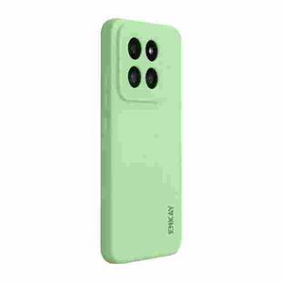 For Xiaomi 14 Pro ENKAY Hat-Prince Liquid Silicone Shockproof Soft Phone Case(Light Green)