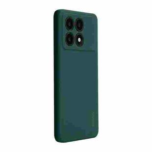 For Xiaomi Poco F6 Pro / Redmi K70 ENKAY Hat-Prince Liquid Silicone Shockproof Soft Phone Case(Dark Green)