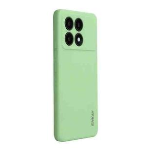 For Xiaomi Poco X6 Pro / Redmi K70E ENKAY Hat-Prince Liquid Silicone Shockproof Soft Phone Case(Light Green)