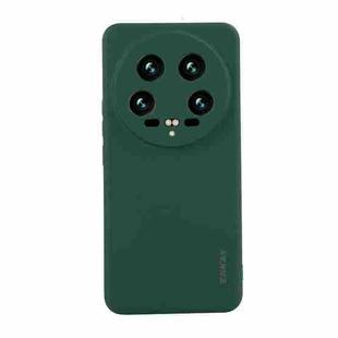 For Xiaomi 14 Ultra ENKAY Hat-Prince Liquid Silicone Shockproof Soft Phone Case(Dark Green)