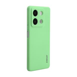 For Redmi Note 13 5G ENKAY Hat-Prince Liquid Silicone Shockproof Soft Phone Case(Light Green)