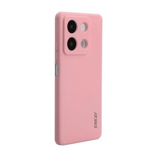 For Redmi Note 13 Pro 5G / 小米Poco X6 5G ENKAY Hat-Prince Liquid Silicone Shockproof Soft Phone Case(Pink)