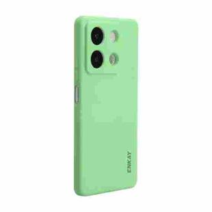 For Redmi Note 13R Pro ENKAY Hat-Prince Liquid Silicone Shockproof Soft Phone Case(Light Green)