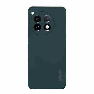 For OnePlus 12 ENKAY Liquid Silicone Soft Shockproof Phone Case(Dark Green)