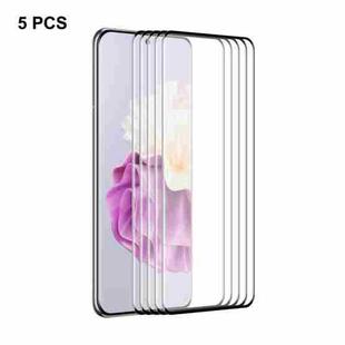 For Huawei P60 Pro / Art 5pcs ENKAY 3D Curved Full Glue Hot Bending Tempered Glass Full Film