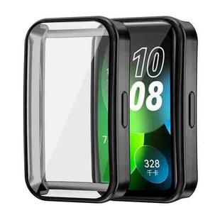 For Huawei Band 8 / 9 ENKAY Hat-Prince Full Coverage Electroplated Soft TPU Watch Case with Screen Protection(Black)